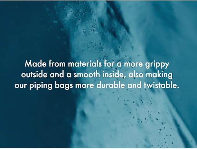 Kee Seel Ultra Disposable Pastry Bags, Piping Bag with Textured Non Slip Outer Surface, Smooth-Flow Interior, Easy Tear Perforation, Convenient Dispenser Box, 12-Inch, Clear - 72 Pack