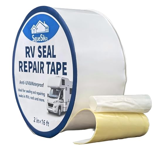 Military-Grade PVDF Butyl RV Repair Sealant Tape, 40mil Thick | UL94 V-0 Flame Retardant & IP68 Waterproof | Self-Adhesive Flashing Tape for RVs, Boats, Roofs, Pipes, Gutters - 2" x 16.4ft