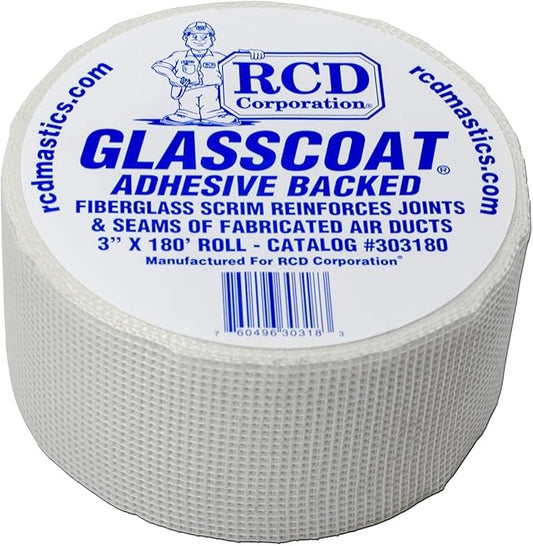 RCD Corporation Glasscoat® Adhesive-Backed Fiberglass Mesh 3" X 180'