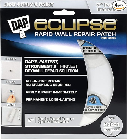 DAP Eclipse Rapid Wall Repair Patch, 2 in, 4 Pack (7079809161)