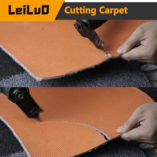 LEILUO 6 Pcs Oscillating Multi Tool Hook Knife Blades for Cutting Carpet Roofing Shingles Cardboard Soft Materials Includes Storage Bag Compatible with DeWalt Makita Ryobi Milwaukee and More