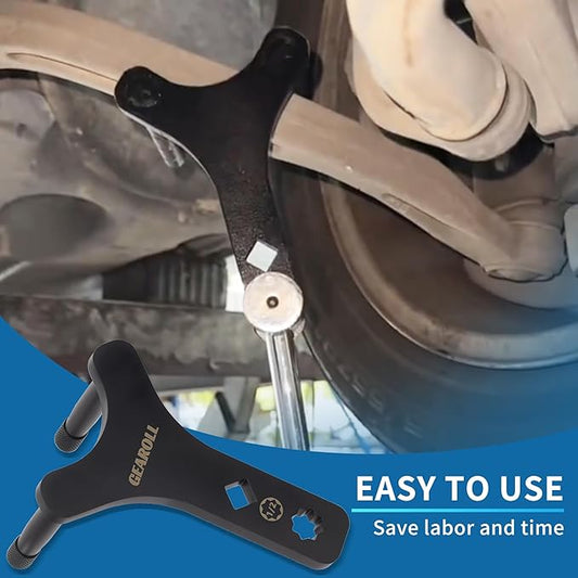 Lower Control Arm Prying Tool, Suspension Specialty Arm Lever Bushing Tool, Lower Ball Joint Pry, Control Arm Tool Suspension Arm Lever Compatible with 1/2" Drive Extension Breaker Bar