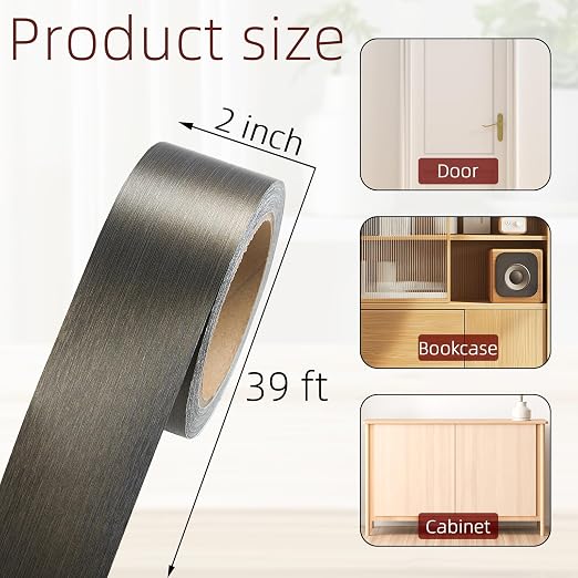 Self-Adhesive Mirror Frame Sticker, 2 Inch X 39 Ft Metal Mirror Trim Peel and Stick Border Tape, Waterproof Wall Border Decorative Tape for Home Kitchen, Bathroom, Fireplace (Olive)
