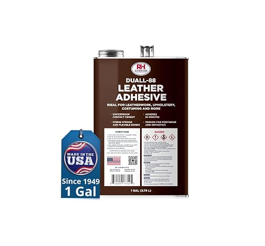 Duall-88 Leather Adhesive, 1 Gal. can - Leather Repair Glue, Crafting, DIY, Upholstery, Waterproof, Heat Resistant, Flexible, Long Lasting, High Strength, RH Adhesives