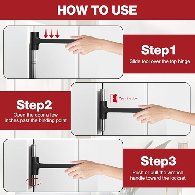 Vdsfand Door Hinge Adjustment Tool Kit Door Gap Adjustment Tool for Precise Hinge Gap Adjustment Upgraded Hinge Gap Adjusting Wrench for Installation and Repair of Residential and Commercial