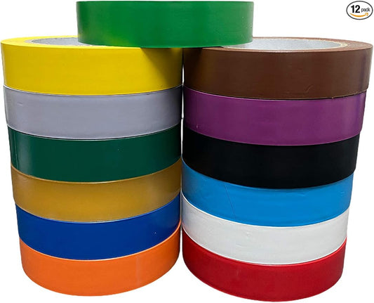 GGR Supplies T.R.U. CVT-536 Rainbow Vinyl Pinstriping Dance Floor Tape: 1 in. Wide x 36 yds. Several Colors