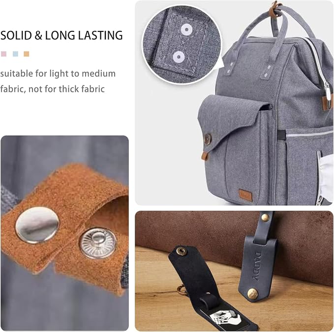 45 Set Leather Snap Fasteners Kit, 15mm Stainless Steel Leather Snaps Kit with 4 Install Tools, 3 Color Snaps for Clothes, Jacket, Down Jeans Wears, Bracelets, Bag, DIY Crafts