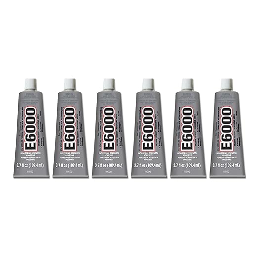 Eclectic Products 220011 6 Pack 3.7 oz. E-6000 High Viscosity Multi-Purpose Adhesive, Clear