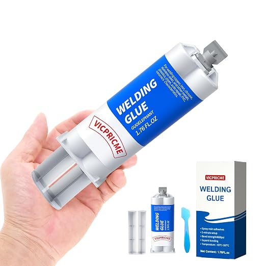 Metal Glue,Heavy Duty Waterproof Epoxy Welding Adhesive,30min Set, 24h Cure | liquid metal glue suitable for steel,plastic,aluminum,wood,cement,high-strength,plumb,boat hatches, and farm equipment repair