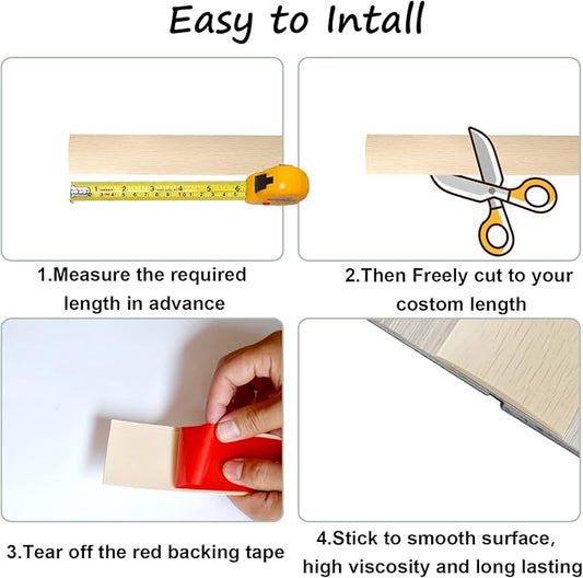 Floor Transition Strip & Self Adhesive Floor Vinyl Floor Edge Trim Laminate Floor Gap Covering Joining Strip