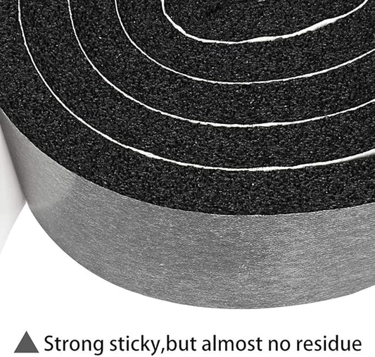 3 Rolls 2 Inch W 1/2 Inch T Weather Stripping Air Conditioner Open Cell Foam Seal Tape, Window Insulation High Resilience Seal Strip for Doors Window,Total 16FT
