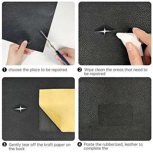 Cindy's Tape Leather Repair Patch Tape Beige Tan 4 x 60 inch Self Adhesive Leather Repair Tape for Furniture, Car Seats, Couch, Sofa, Office Chair, Vinyl Repair Kit