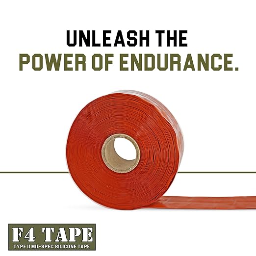 Bond It F4 Emergency Self-Fusing Silicone Tape, Repair Plumbing Pipe & Radiator Hose Leak, Electrical Insulation, Permanent Bonding, Waterproof, 1" x 36' x 20mil, Red, Pack of 2