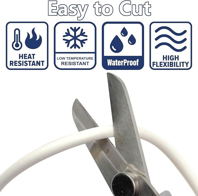 20FT Backer Rod 1/8 inch, White Rubber Caulk Saver, Concrete Expansion Joint Filler, Weather Strip Seal for Gaps and Joints