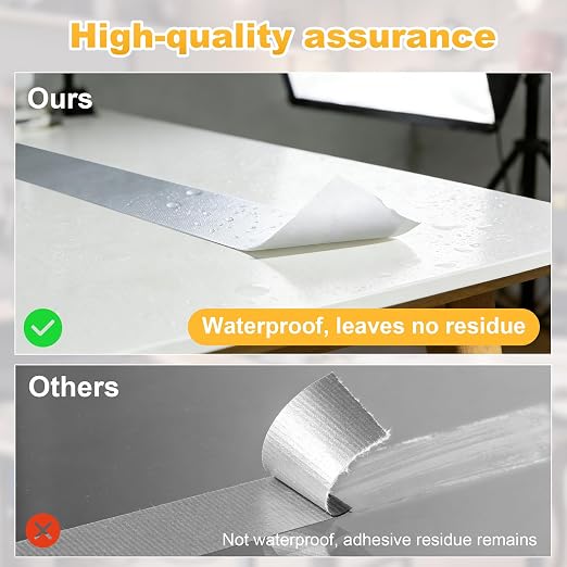 4-Pack Silver Heavy Duty Duct Tape Strong Adhesive, 2 Inch x 120 Yd Total, Duct Heavy Duty Waterproof All Weather Gray Duct Tape, Duct Tape Bulk for Outdoor Use