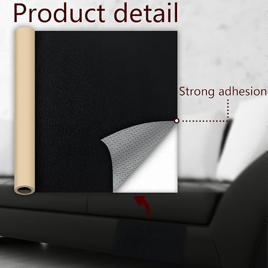 Dark Green Leather Repair Patch, 39.3 x 19.6 Inch Self Adhesive Leather Repair Tape, Large Vinyl Leather Repair Kit for Furniture, Car Seats, Sofats, Couch, Office Chair