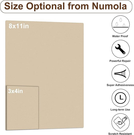 Numola Leather Repair Patch 8×11inch Self-Adhesive Leather Repair Tape, Scratch/Holes Vinyl Repair Kit for Couch, Car Seat, Sofas, DIY Furniture Upholstery, Chair, Jackets, First-aid (Antique White)