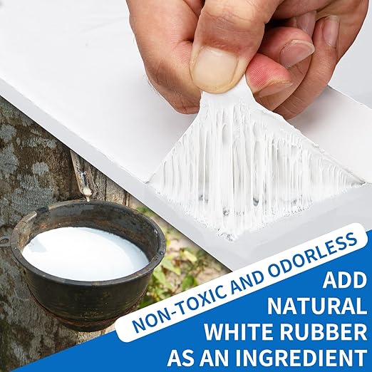 BEBOBLY RV Roof Tape Waterproof,2 Inch X 50 Foot Leak Repair Sealant Tape,UV & Waterproof Butyl Tape for RV Roof,Window,Camper, Boat,Pipe Sealing White