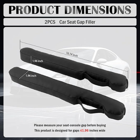 Upgraded Car Seat Gap Filler Strip with Fixed Rings,2PCS High Rebound in Between Car Seat Catcher to Reduce Item Drop Rates,Universal Between Cars Seats Blocker for Most Vehicles