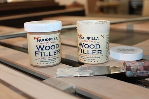 Goodfilla Mahogany, 1 Gallon (13.5lbs), Wood and Grain Filler, Stainable, Tintable, Sandable, Sandable, Zero Waste, Non-Toxic, USA Made