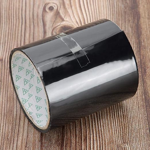 Fdit Flexible Waterproof Tape, Super Strong Adhesive Patch, Black, 150x10cm, PVC Material, for Water Pipes, Faucets, PE Pipes, Plastic Basins