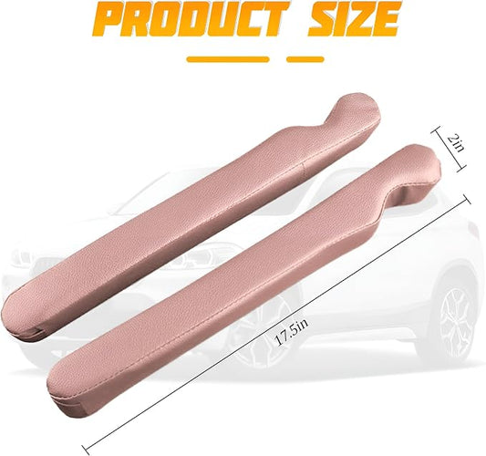 Car Seat Gap Filler, 2PCS Soft Foam Leather Vehicle Seat Crevice Blocker Stop Things from Dropping, Automotive No Drop Plug Guard Gap Stopper, Universal for Truck SUV RV (Pink)
