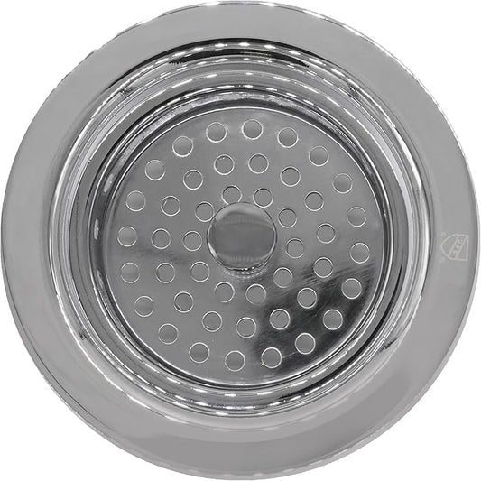 Westbrass D214-26 3-1/2" Post Style Large Kitchen Sink Basket Strainer, Polished Chrome