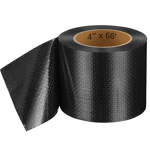 Frienda 4 Inch x 66 Feet RV Underbelly Tape RV Underbelly Material Corrugated Waterproof Flex Belly Tape Thick Adhesive Patch Sealing Mobile Home Camper Travel Trailer Tear Repair