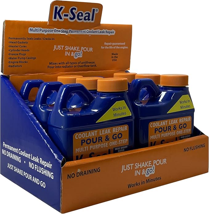 K Seal Display Multi Purpose Permanent Coolant Leak Repair 8 oz Gasket Radiator