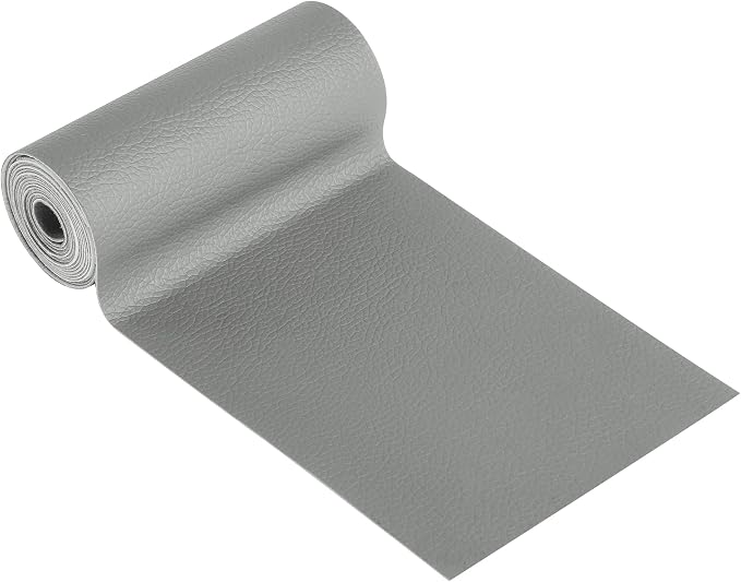 YAFLC Leather Repair Patch for Furniture, 4" x 63" Self Adhesive Leather Repair Kit Vinyl Repair Tape for Car Seat Sofa Jackets Couches Chair Grey