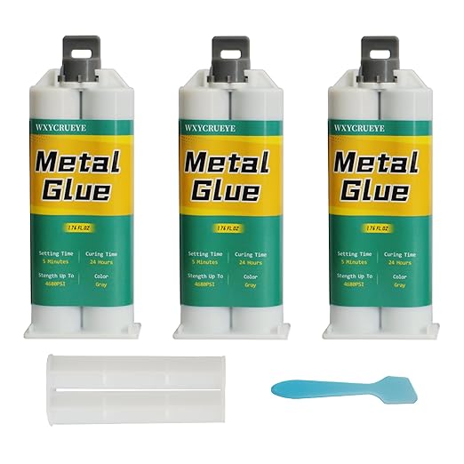 Metal Repair Glue, Muffler Repair kit, Epoxy Adhesive, Liquid Weld for Metal, for Stainless Steel, Plastics, Aluminum, Welding Metals to Metals Glue, high Strength，Heat and Water