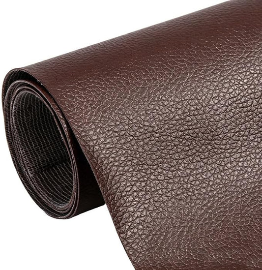 Cremsy Leather Repair Patch, Self Adhesive Leather Repair, Waterproof Vinyl Repair Patch, Cuttable Furniture Repair Tape for Couches, Sofa, Furniture, Car Seats, Bags, Jackets (Dark Brown)