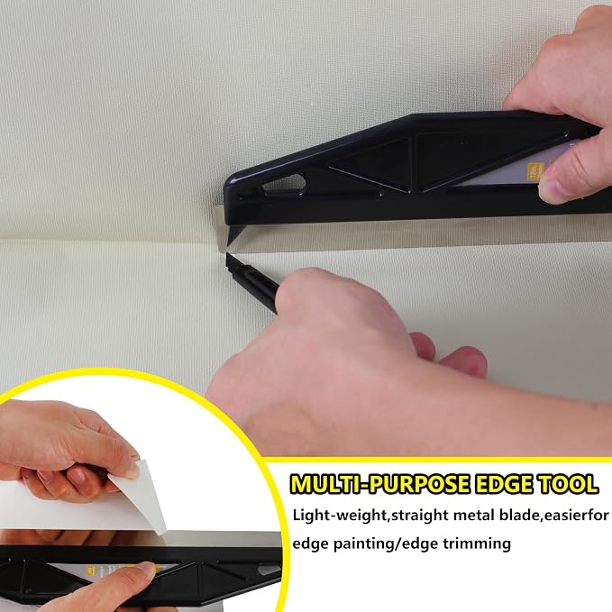 12-Inch Paint Edger & Trim Guard | Stainless Steel Straight Edge Tool | Painters Tape Alternative | Creates Crisp, Clean Pro-Grade Lines on Walls & Ceilings