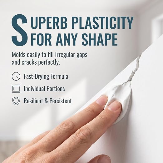 8Pack Fast Drying Moldable Sealant Clay - Repair Putty for Drain Pipes, Wall Cracks, Air Conditioner Holes and Household Gap Sealing