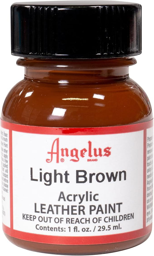 Angelus Acrylic Leather Paint For Shoes, Sneakers, Leather, Canvas, Furniture, and More - 1 fl oz, Light Brown