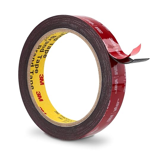 3M Tape Double Sided 0.75" x 15.4 Ft, Black 5925 Heavy Duty Mounting Tape Foam Tape Strong Adhesive for Automotive Car Trim Badge Décor Home Office Logos Indoor Outdoor