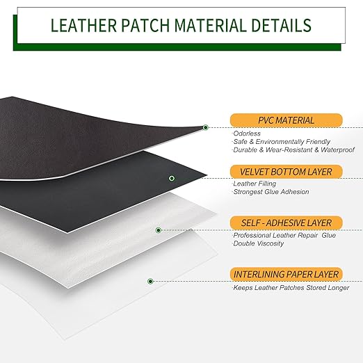 Leather Repair Patch, Self-Adhesive Leather Repair Tape, Large Reupholster Leather Patches for Furniture Couch Chairs Car Seat (Dark Brown(Fine-Grained), 36x79 inch)