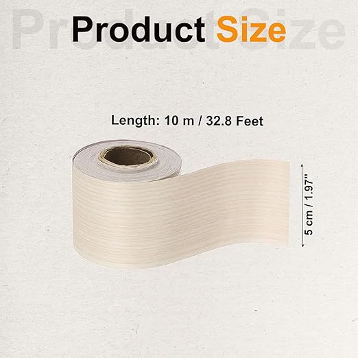 PATIKIL Wood Grain Tape 2" x 32 ft, Self-Adhesive Wood Texture Repair Tape Realistic Wooden Effect Patch for Furniture Cabinets Floor Walls, Poplar Wood