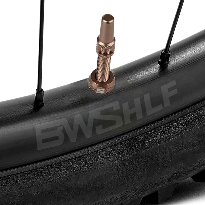 BWSHLF Tubeless Presta Valve Stem 40/44/55/60/65/70/80/100 mm, Super Light Aluminum, Universal MTB/ROAD BIKE, Black/Red/Blue/Gold, 2 Pack