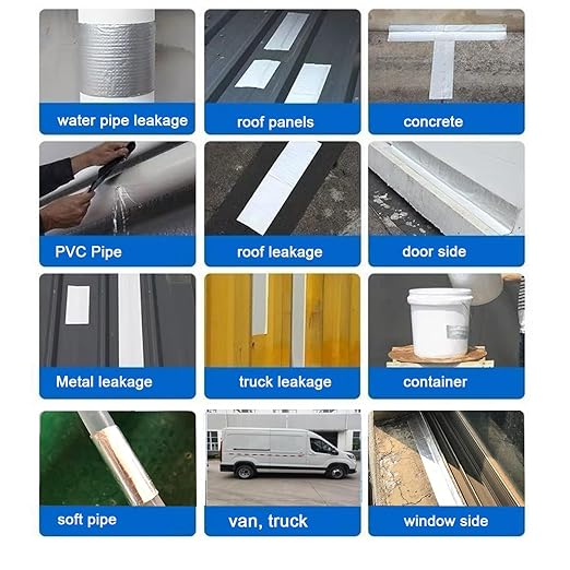 Butyl Tape Waterproof Tape, Aluminum Foil Butyl Seal Tape for Leakage, Butyl Rubber Tape for Reapring for Boat, Pipe Sealing, Roof Crack, RV, Awning, Window Sealing - 6"W x 16'L