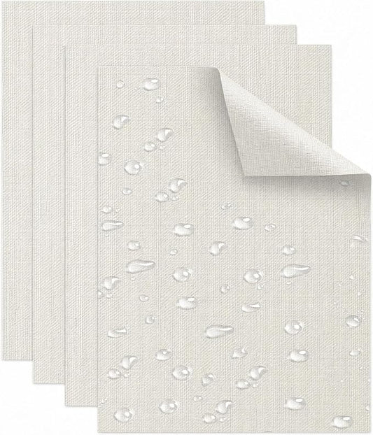 Canvas Repair Patches, Heavy Duty Waterproof Self-Adhesive Fabric Repair Tape for Tent, Sofa, Boat Covers, Chairs, Awning & Camping Outdoor Gear, 7.87"x5.9", White