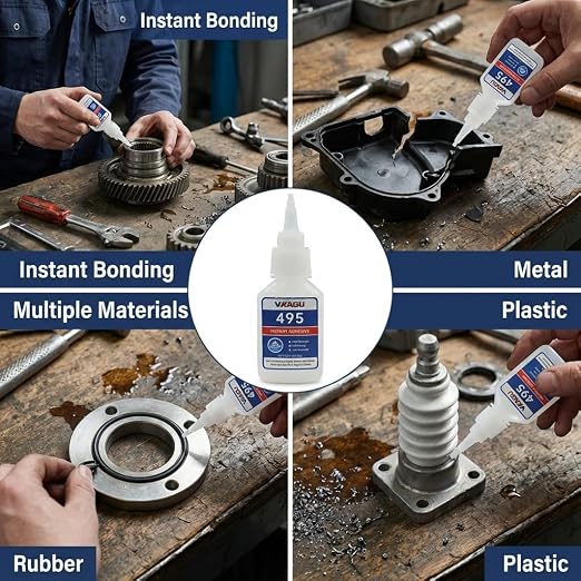 495 Super Glue Multi-Surface Instant Adhesive Clear 20g Suitable for Metal Rubber and Plastic 12 Pack