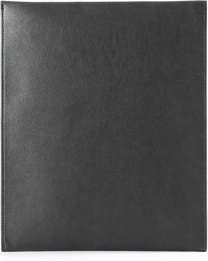 Leather File Folder for Documents,Important Document Folder with String Tie,Laptop Sleeve Notebook Case,Leather File Organizer,A4 Envelopes Filing Folder (Vertical, Black)