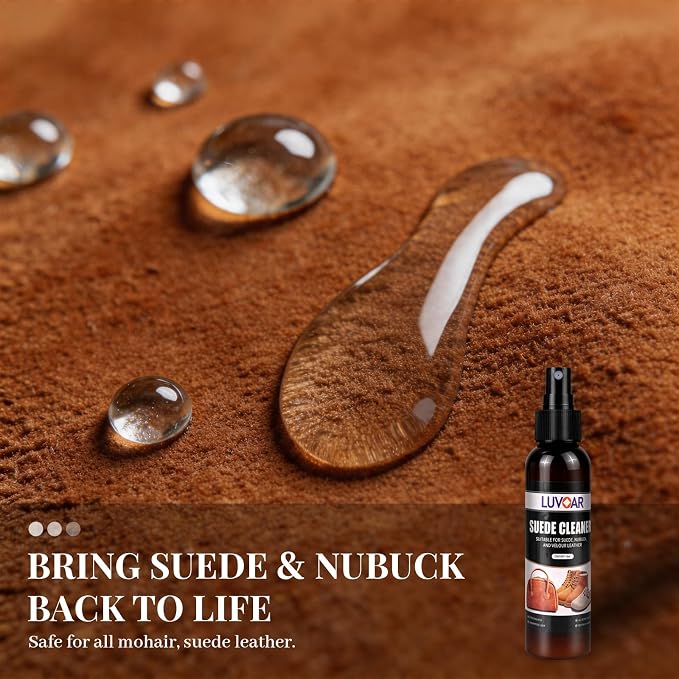Leather Suede Cleaner, Leather Cleaner and Restore for Suede Shoes, Boots, Jackets, Bags, Purses & Furniture-4oz