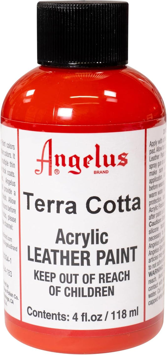 Angelus Acrylic Leather Paint, 4 Fl Oz (Pack of 1), Terra Cotta Red