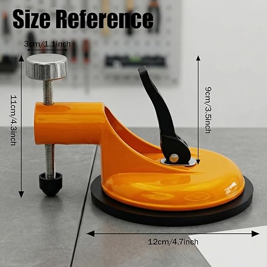 2026 Floor Gap Fixer Tool, Professional Adjustable Height Setter with Heavy-Duty Rubber Suction Cup & 2 PCS Sticky Pads, Tile Leveling System for Installation, Repair & Precise Seam Alignment (Red)
