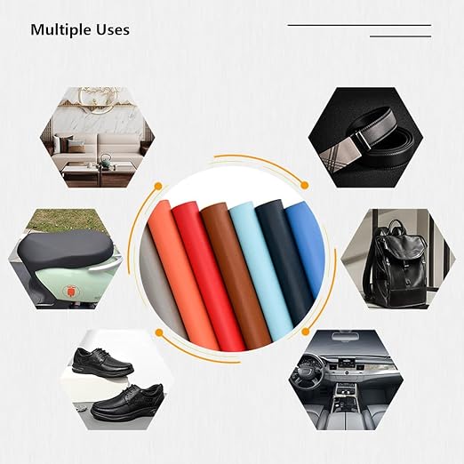 BetterJonny Leather Repair Patch, 11.8x54inch Self-Adhesive Couch Patch, Large Leather Repair Tape for Couches, Furniture, Car Seats, Cabinets, Office Chairs, Handbags (Black)