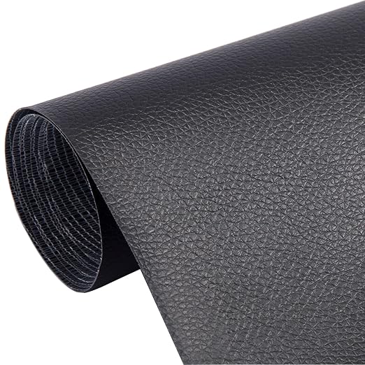 Cremsy Leather Repair Patch Tape, Self-Adhesive Leather Repair Patch Kit for Couch Sofa Car Boat Seats, Waterproof Vinyl Repair Patches, Cuttable Furniture Repair Tape for Chair Jacket (1, BLACK)