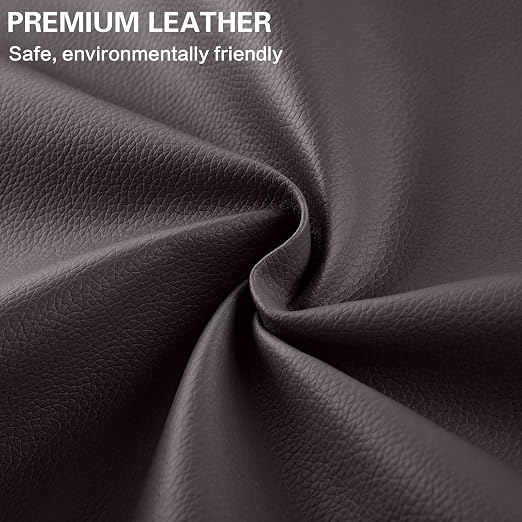 Self Adhesive Leather Repair Patch Kit, 17 in x 79 in Large Vinyl Leather Repair Tape for Furniture, Car Seat, Couch, Sofa, Chair Brownish Black