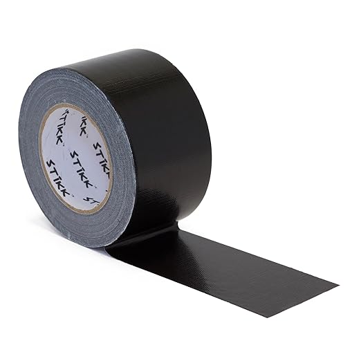 STIKK Duct Tape - Black Duck Tape - 3 inch x 60 Yards - Heavy Duty Tape for Repairs, Household Projects - for Commercial HVAC and Construction - Effective Heavy Duty Waterproof Duct Tape